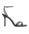 Jimmy Choo 100mm Core Leo Ankle-strap Leather Sandals In Black