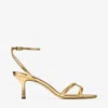 Jimmy Choo Leo 65 Candy Wrap Leather Sandals In Gold In Gold