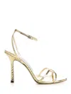 Jimmy Choo Leo Sandals Gold In Gold