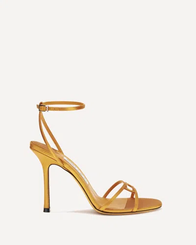 Jimmy Choo Leo 100 Heeled Sandals In Gold