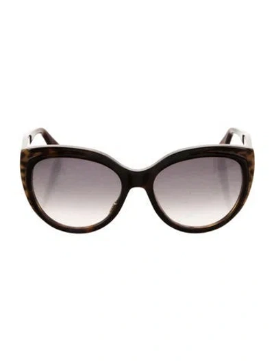 Pre-owned Jimmy Choo Leone Cat-eye Sunglasses In Brown