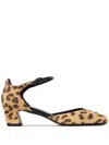 Jimmy Choo Leopard Print Ankle Strap Pumps In Leopard Print