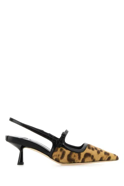 JIMMY CHOO LEOPARD PRINT POINTED TOE PUMPS