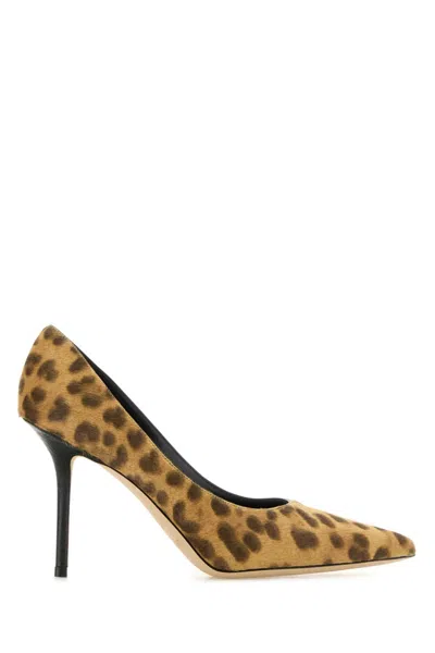 Jimmy Choo Leopard Print Pointed Toe Pumps