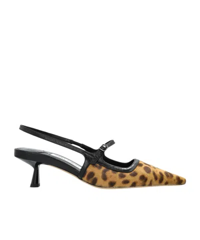 JIMMY CHOO JIMMY CHOO LEOPARD PRINTED POINTED TOE PUMPS