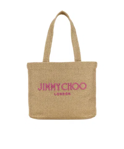 JIMMY CHOO LETTERING DETAIL TOTE BAG