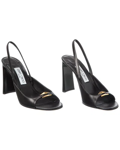 Jimmy Choo Lev 95 Leather Slingback Sandal (authentic Pre-loved)