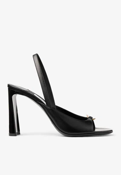 Jimmy Choo Lev 95mm Slingback Sandals In Black