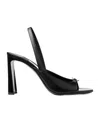 Jimmy Choo Lev 95mm Slingback Sandals In Black/gold