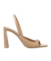Jimmy Choo Lev 95 Leather Slingback Heels In Nude