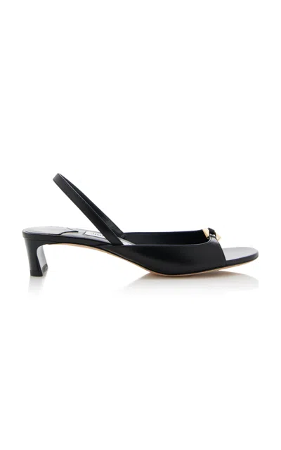 Jimmy Choo Lev Leather Slingback Sandals In Black