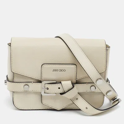 Pre-owned Jimmy Choo Lexie S White Leather Crossbody Bag