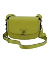 Jimmy Choo Lime Yellow Leather Small Shoulder Bag In Yellow