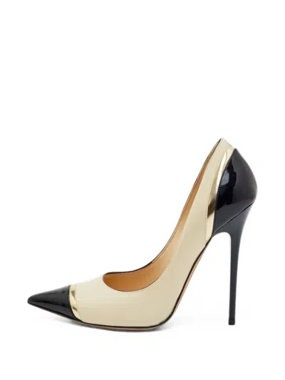 Pre-owned Jimmy Choo Limit Pointed Toe Pumps In Neutrals