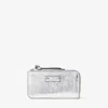 Jimmy Choo Lise-z Silver Vinatge Metallic Leather Wallet Silver/antique Silver One Size In Silver