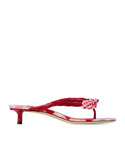 Jimmy Choo Liss 35 Leather Mules In Red