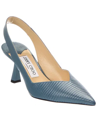 Jimmy Choo Liya 65 Lizard-embossed Leather Slingback Pump In Multi