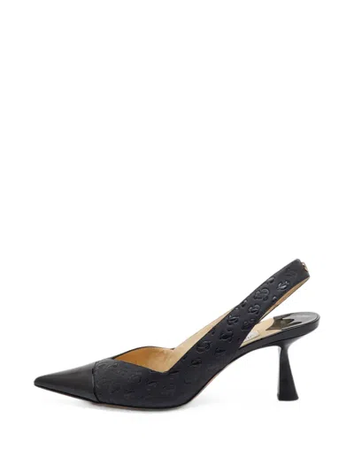 Pre-owned Jimmy Choo Liya Pointed-toe Slingback Pumps In Black