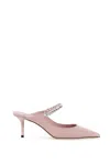 Jimmy Choo Lizard-embossed Leather Bing 65 Mules In Rose (pink)