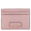 Jimmy Choo Lizard Print Umika Card Case In Pink/gold Tone