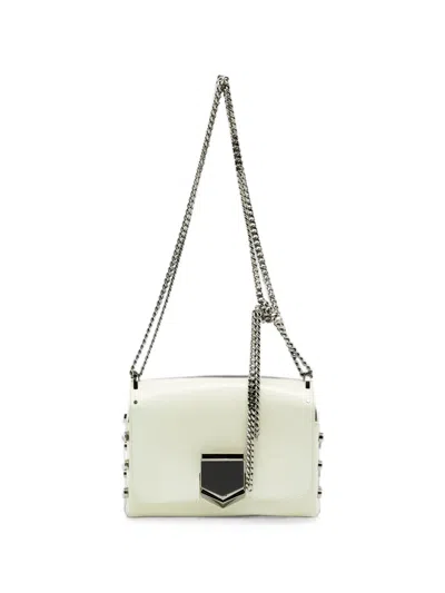Pre-owned Jimmy Choo Lockett City Crossbody Bag In White