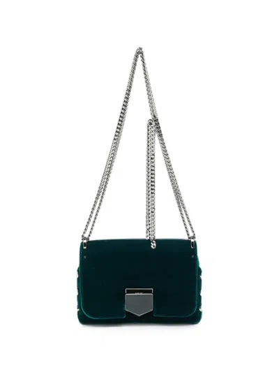 Pre-owned Jimmy Choo Lockett Shoulder Bag In Green