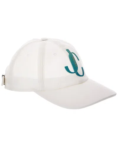 Jimmy Choo Logo Baseball Hat In White