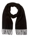 Jimmy Choo Jc Monogram Cashmere Scarf In Black