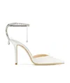 Jimmy Choo Logo Pointed High Heels In White