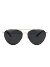 Jimmy Choo Womens Gold Jc4002b Pilot-frame Steel Sunglasses In Gold