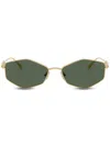Jimmy Choo Logo-engraved Sunglasses In Gold