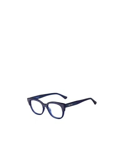 Jimmy Choo Logo Flat Mirror In Blue