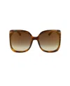 Jimmy Choo Logo Full-frame Sunglasses In Brown