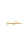 Jimmy Choo Logo Script Hair Clip In Yellow