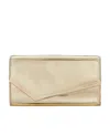 Jimmy Choo Emmie Clutch In Mirror Fabric In Gold