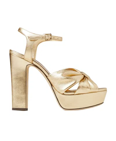 JIMMY CHOO LOGO HIGH-HEELED SANDALS