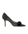 Jimmy Choo Logo High Heels In Black