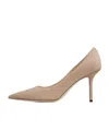 Jimmy Choo Logo High Heels In Nude