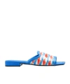 Jimmy Choo Women's Nako Embroidered Printed Leather Sandal In Blue