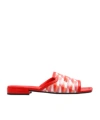 Jimmy Choo Nako Logo Flat Slide Sandals In Red