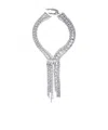 Jimmy Choo Crystal-embellished Zandra Necklace In Gray