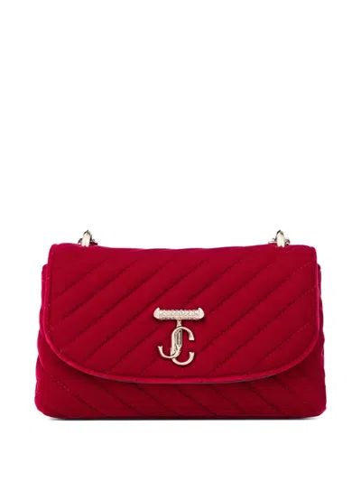 Jimmy Choo Logo-patch Cross Body Bag In Red
