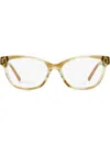 Jimmy Choo Logo-plaque Butterfly-frame Glasses In Neutrals