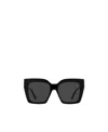 Jimmy Choo Logo-plaque Oversize-frame Sunglasses In Black