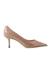 Jimmy Choo Love 65 Pumps In Biscuit Leather In Nude