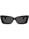 Jimmy Choo Geometric Frame Sunglasses In Black
