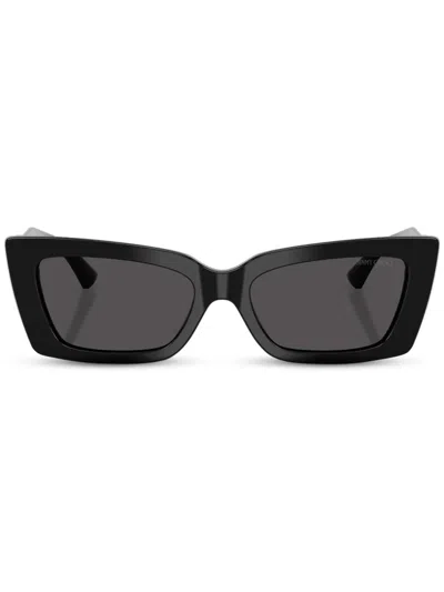JIMMY CHOO LOGO-PLAQUE SUNGLASSES