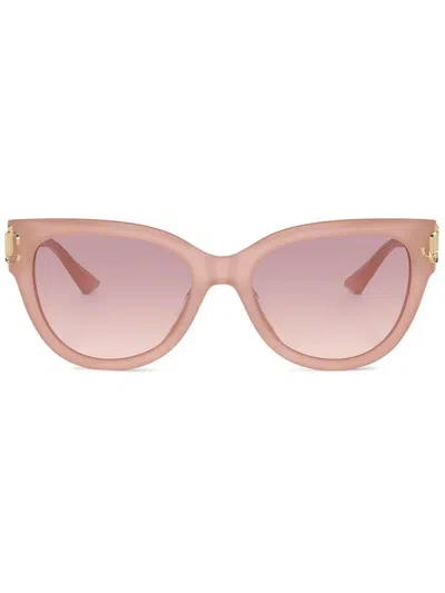 Jimmy Choo Logo-plaque Sunglasses In Pink