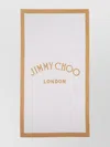 Jimmy Choo Logo Print Cotton Beach Towel