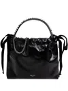 Jimmy Choo Logo-print Drawstring Tote Bag In Black